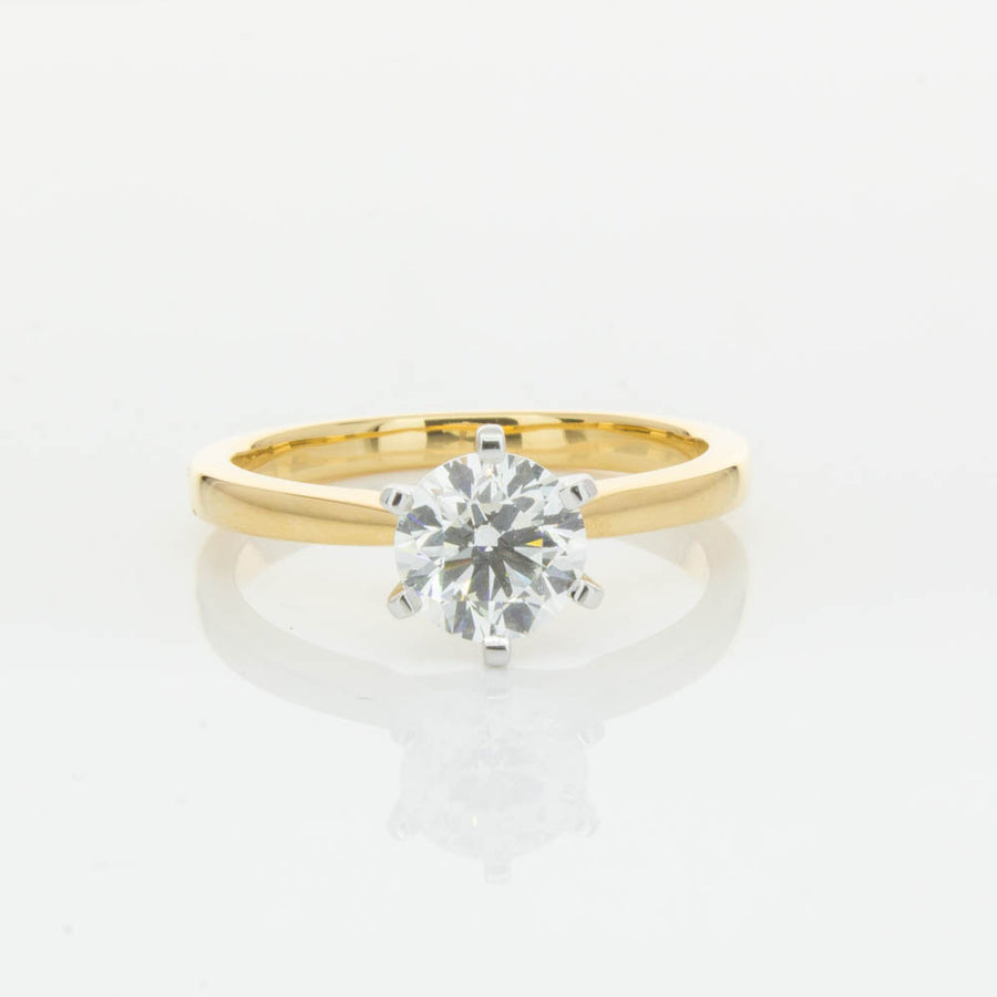 18ct Yellow Gold 1.01ct Diamond Capri Ring-Ring-Walker & Hall