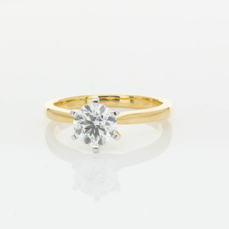 18ct Yellow Gold 1.01ct Diamond Capri Ring-Ring-Walker & Hall