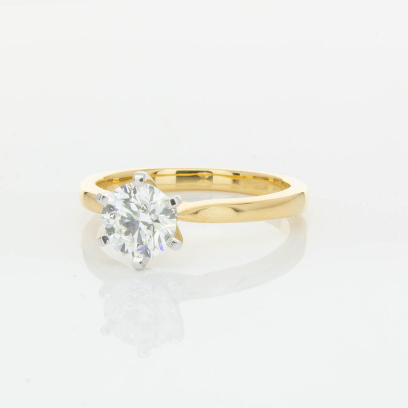 18ct Yellow Gold 1.01ct Diamond Capri Ring-Ring-Walker & Hall