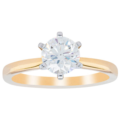 18ct Yellow Gold 1.01ct Diamond Capri Ring-Ring-Walker & Hall