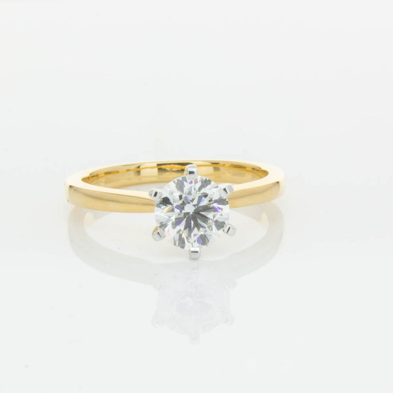 18ct Yellow Gold 1.01ct Diamond Capri Ring-Ring-Walker & Hall