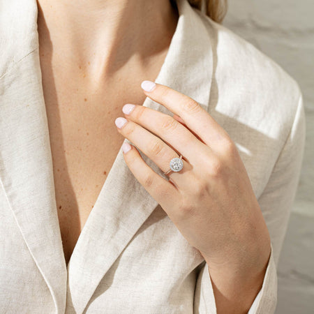 18ct White Gold 1.30ct Diamond Isla Ring-Ring-Walker & Hall