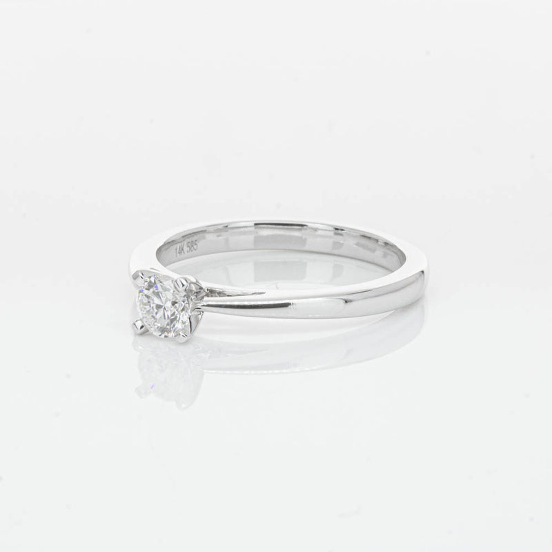 14ct White Gold .30ct Diamond Luna Ring-Ring-Walker & Hall