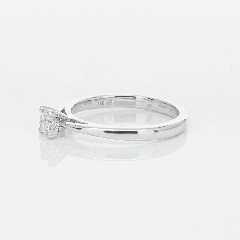 14ct White Gold .30ct Diamond Luna Ring-Ring-Walker & Hall