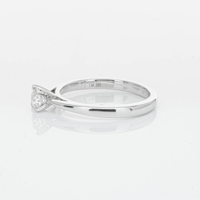 14ct White Gold .30ct Diamond Luna Ring-Ring-Walker & Hall