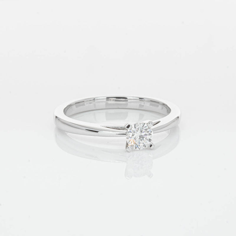 14ct White Gold .30ct Diamond Luna Ring-Ring-Walker & Hall