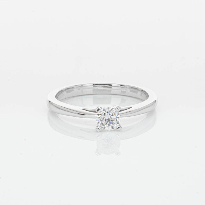 14ct White Gold .30ct Diamond Luna Ring-Ring-Walker & Hall