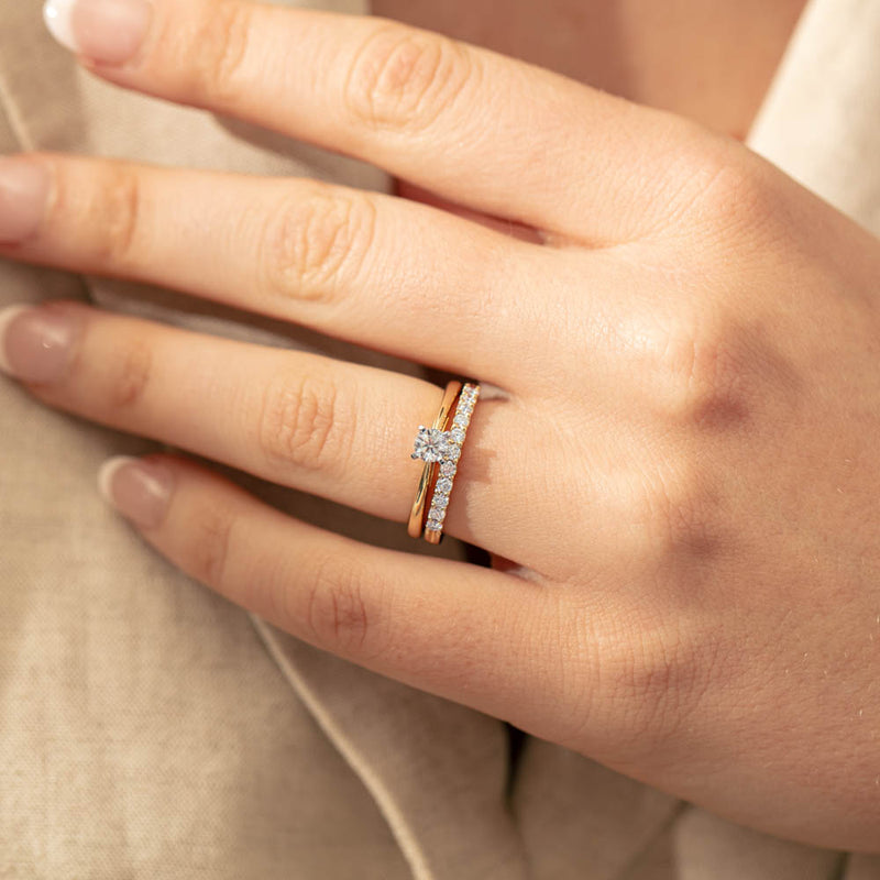 14ct Yellow Gold .30ct Diamond Luna Ring-Ring-Walker & Hall