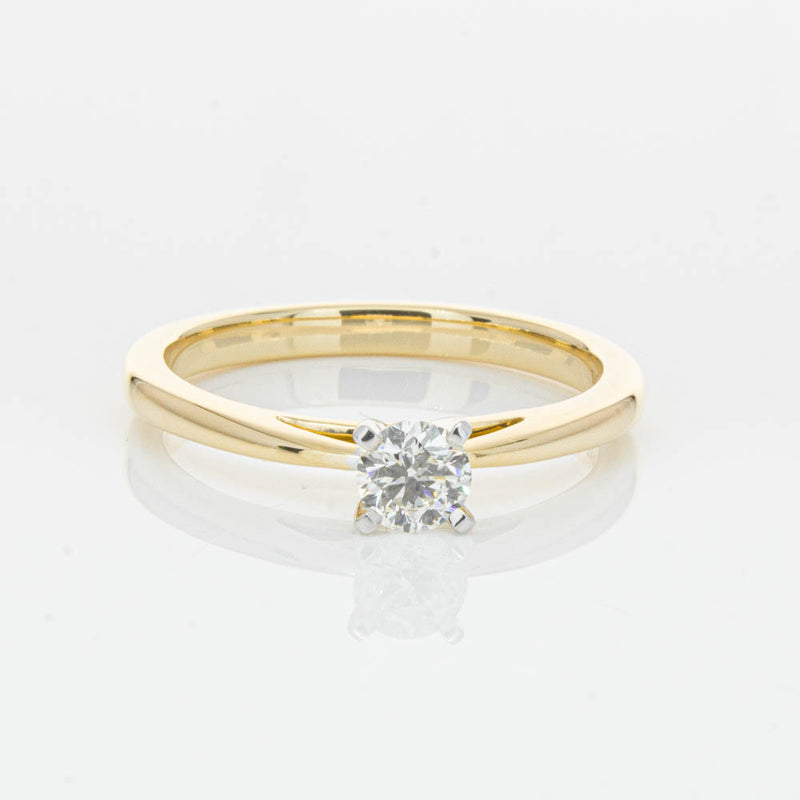 14ct Yellow Gold .30ct Diamond Luna Ring-Ring-Walker & Hall