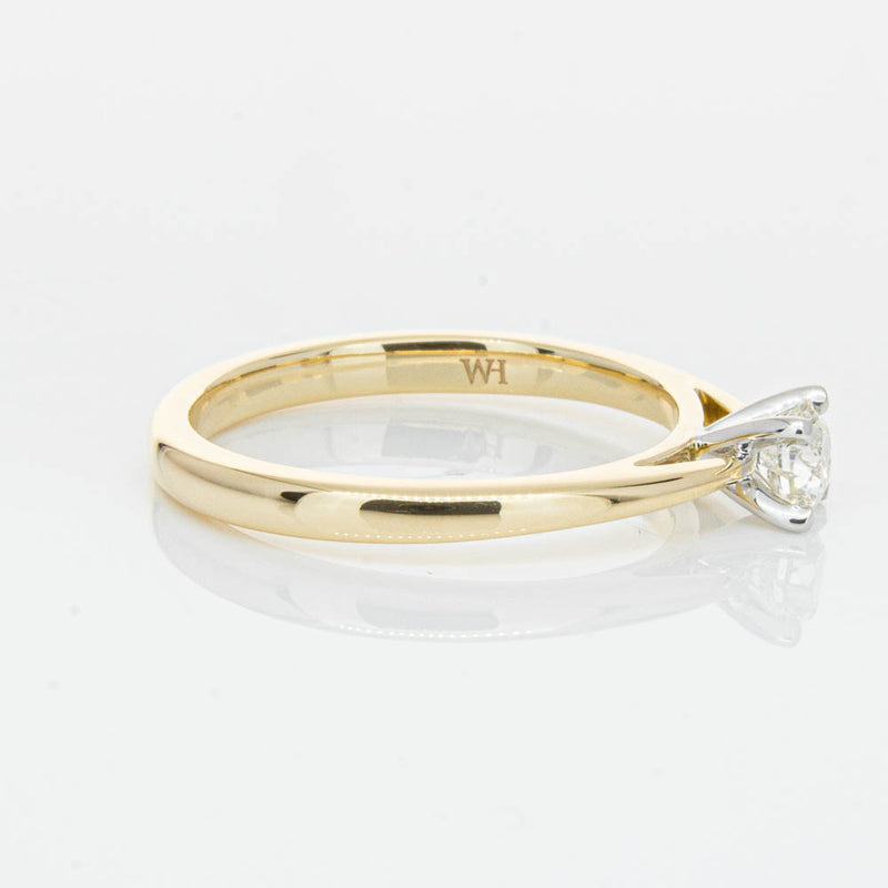 14ct Yellow Gold .30ct Diamond Luna Ring-Ring-Walker & Hall