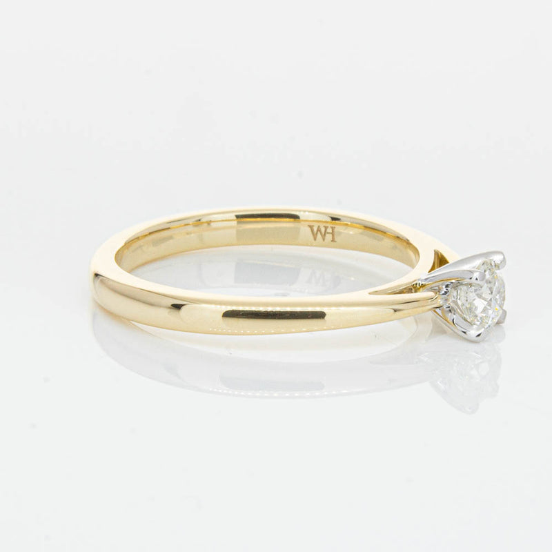 14ct Yellow Gold .30ct Diamond Luna Ring-Ring-Walker & Hall