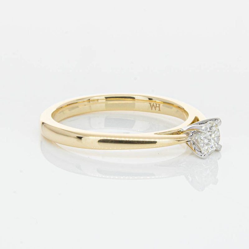 14ct Yellow Gold .30ct Diamond Luna Ring-Ring-Walker & Hall