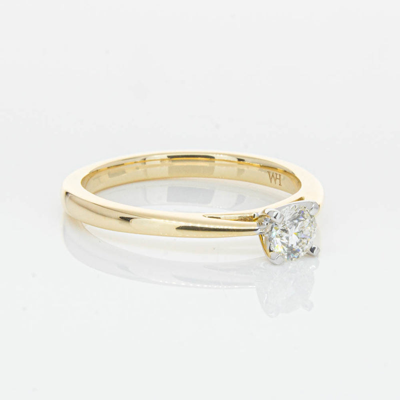 14ct Yellow Gold .30ct Diamond Luna Ring-Ring-Walker & Hall