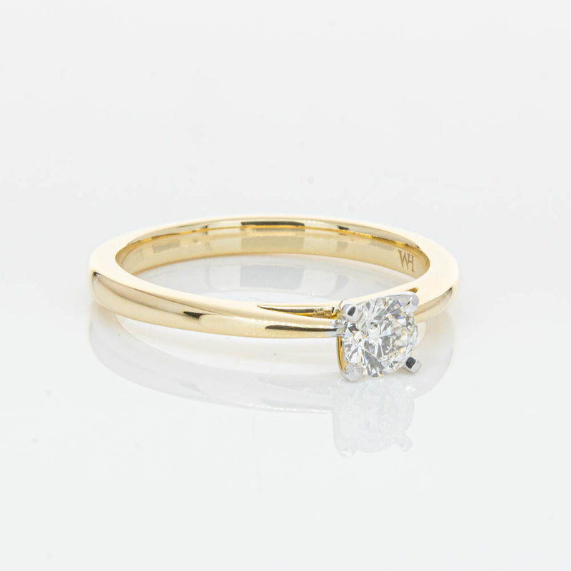 14ct Yellow Gold .30ct Diamond Luna Ring-Ring-Walker & Hall