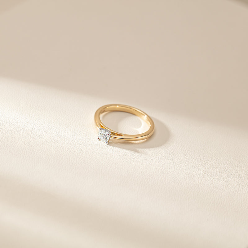 14ct Yellow Gold .30ct Diamond Luna Ring-Ring-Walker & Hall