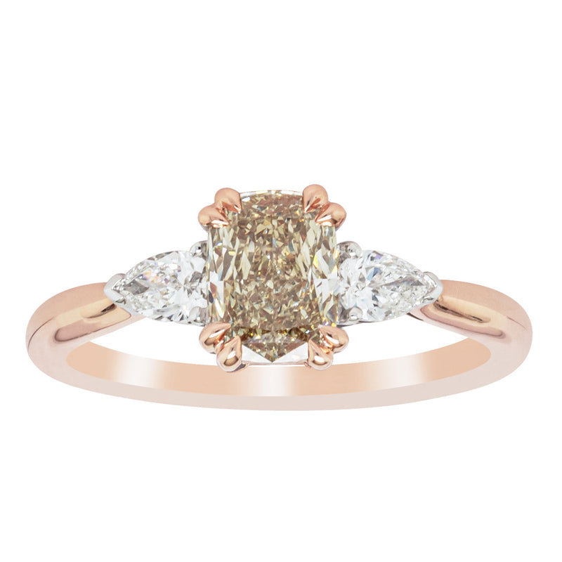18ct Rose Gold Champagne Diamond Ayla Ring-Ring-Walker & Hall