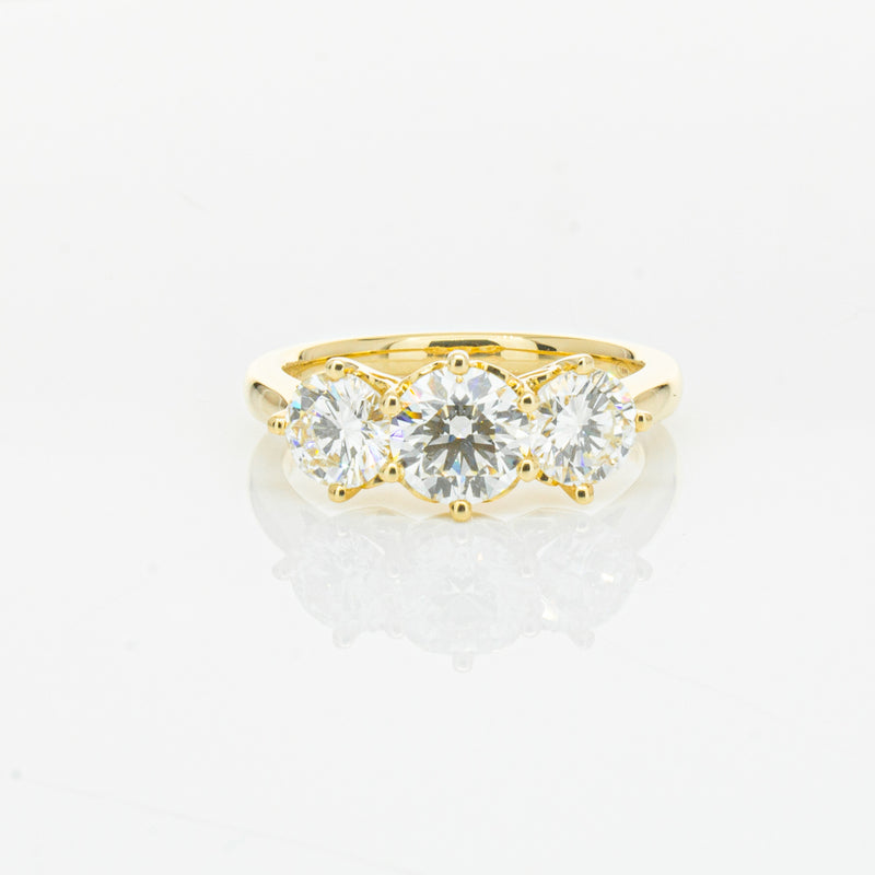 18ct Yellow Gold 3.81ct Reclaimed Diamond Coronado Ring-Ring-Walker & Hall