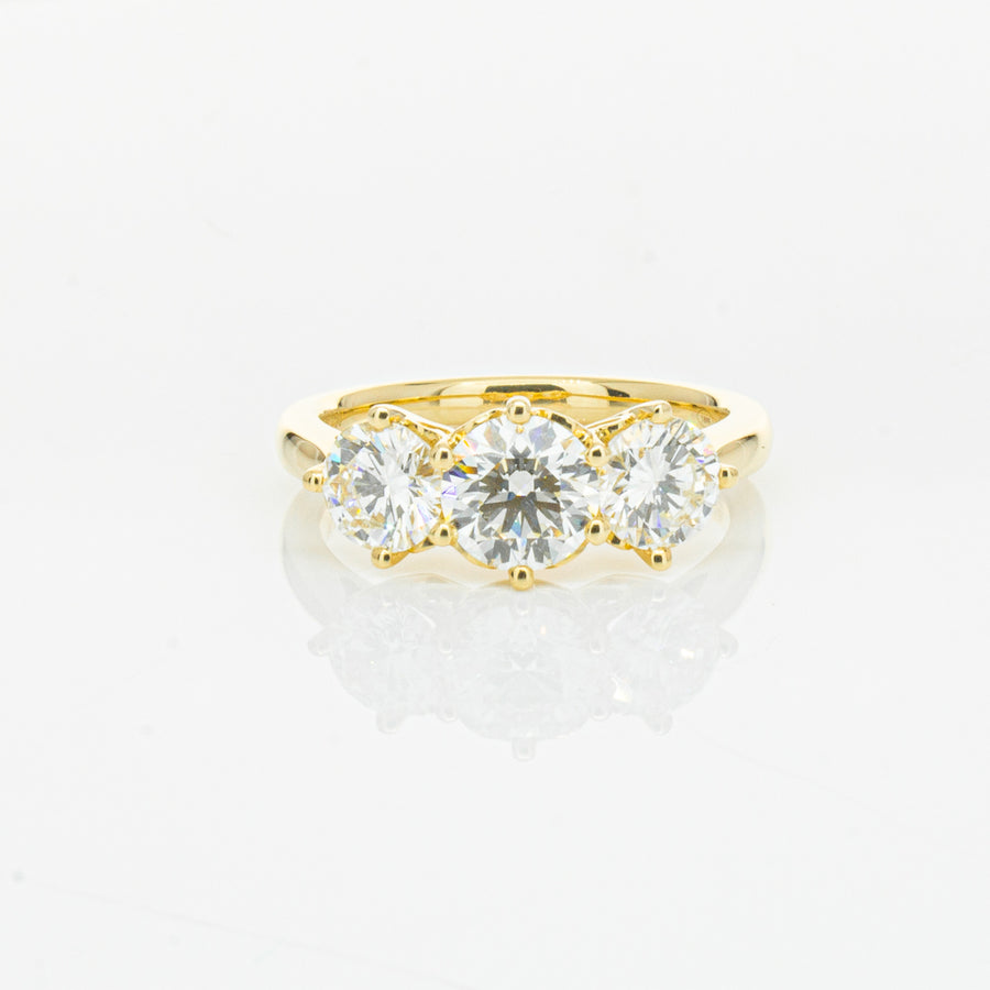 18ct Yellow Gold 3.81ct Reclaimed Diamond Coronado Ring-Ring-Walker & Hall