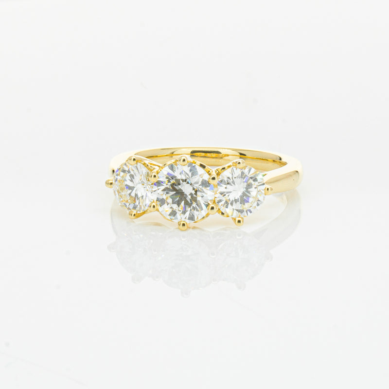 18ct Yellow Gold 3.81ct Reclaimed Diamond Coronado Ring-Ring-Walker & Hall