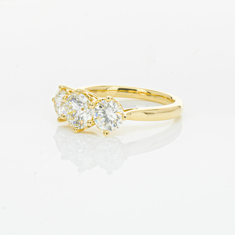 18ct Yellow Gold 3.81ct Reclaimed Diamond Coronado Ring-Ring-Walker & Hall