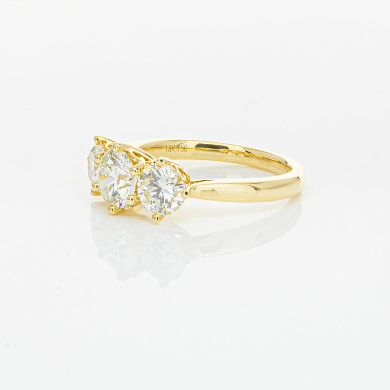 18ct Yellow Gold 3.81ct Reclaimed Diamond Coronado Ring-Ring-Walker & Hall