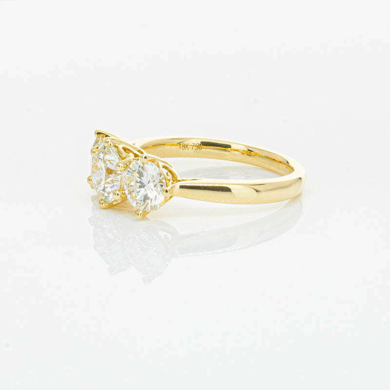 18ct Yellow Gold 3.81ct Reclaimed Diamond Coronado Ring-Ring-Walker & Hall