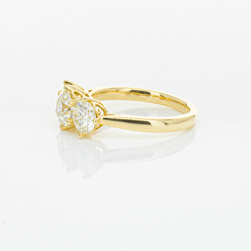 18ct Yellow Gold 3.81ct Reclaimed Diamond Coronado Ring-Ring-Walker & Hall