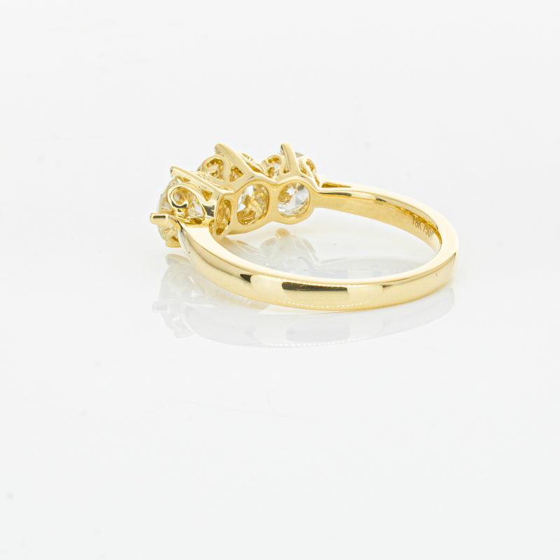 18ct Yellow Gold 3.81ct Reclaimed Diamond Coronado Ring-Ring-Walker & Hall