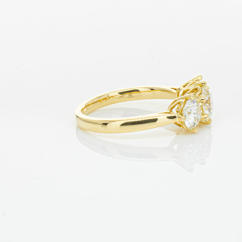18ct Yellow Gold 3.81ct Reclaimed Diamond Coronado Ring-Ring-Walker & Hall