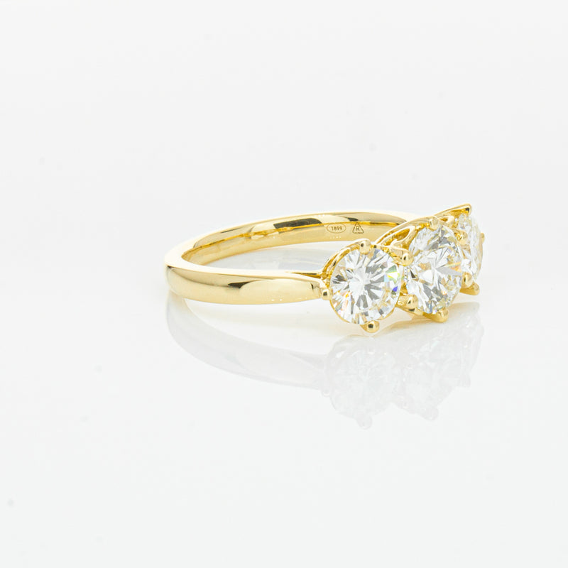 18ct Yellow Gold 3.81ct Reclaimed Diamond Coronado Ring-Ring-Walker & Hall