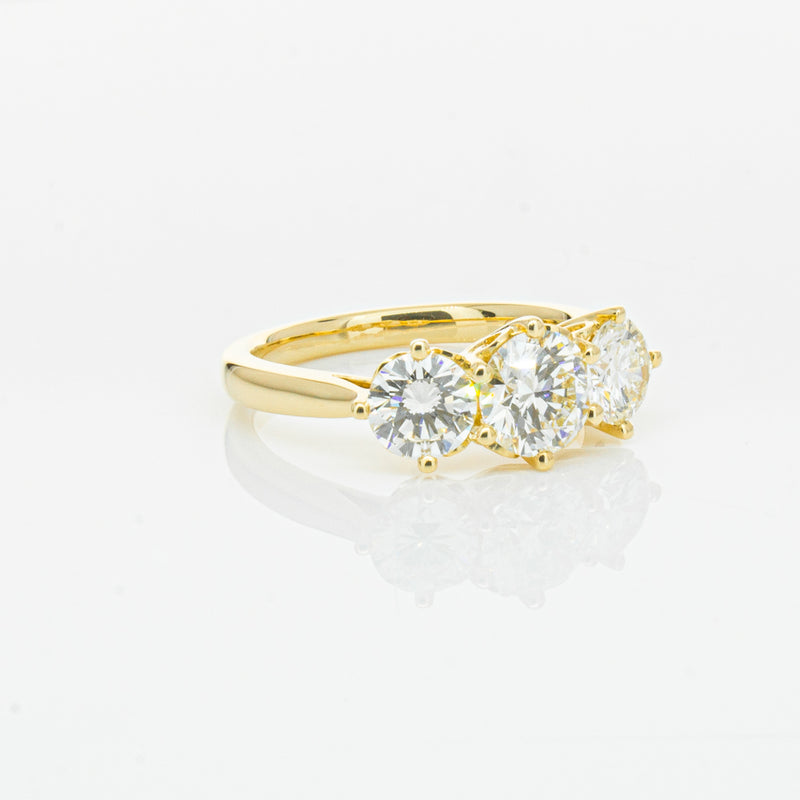 18ct Yellow Gold 3.81ct Reclaimed Diamond Coronado Ring-Ring-Walker & Hall