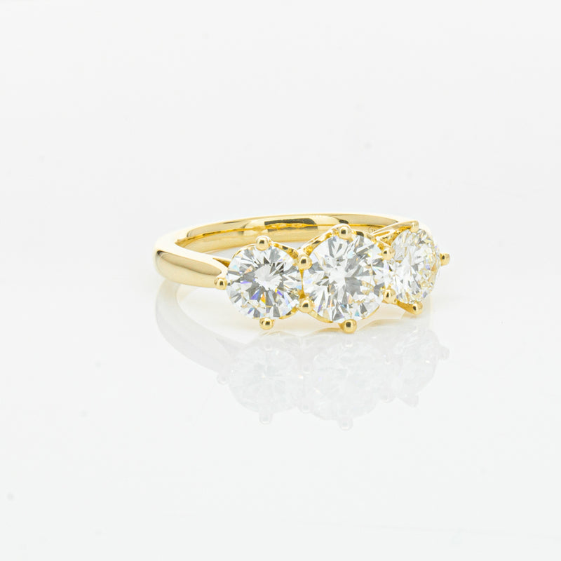 18ct Yellow Gold 3.81ct Reclaimed Diamond Coronado Ring-Ring-Walker & Hall