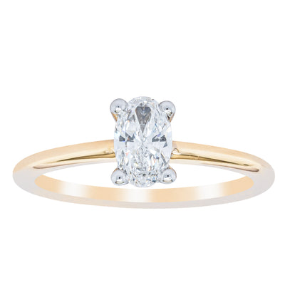 18ct Yellow Gold .52ct Diamond Melba Ring-Ring-Walker & Hall