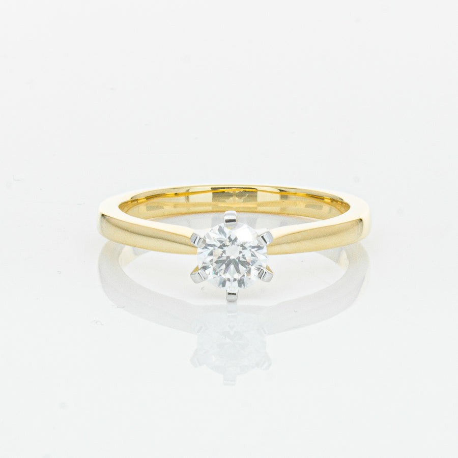 18ct Yellow Gold .50ct Diamond Capri Ring-Ring-Walker & Hall