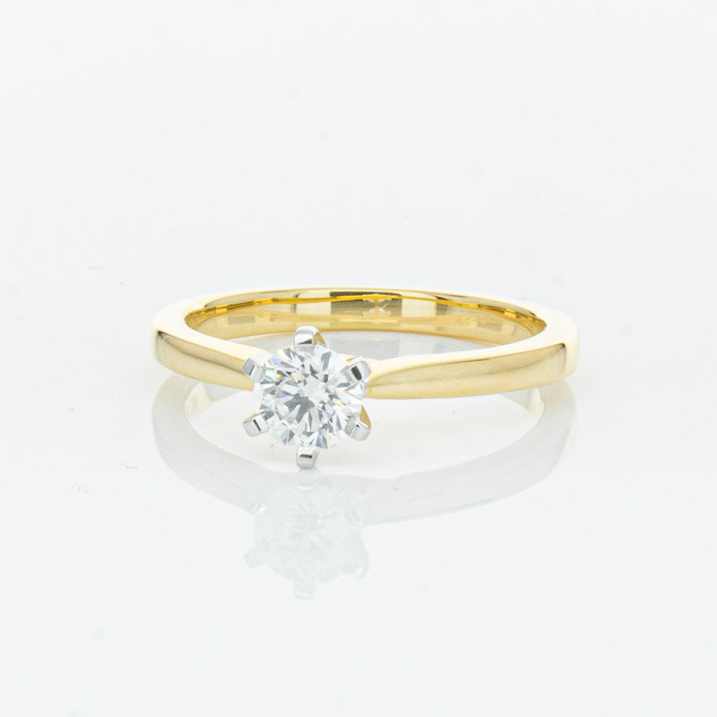 18ct Yellow Gold .50ct Diamond Capri Ring-Ring-Walker & Hall
