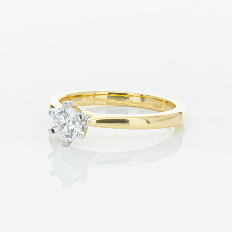 18ct Yellow Gold .50ct Diamond Capri Ring-Ring-Walker & Hall