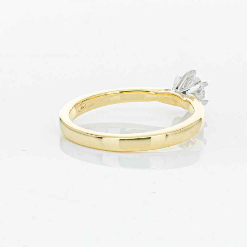 18ct Yellow Gold .50ct Diamond Capri Ring-Ring-Walker & Hall