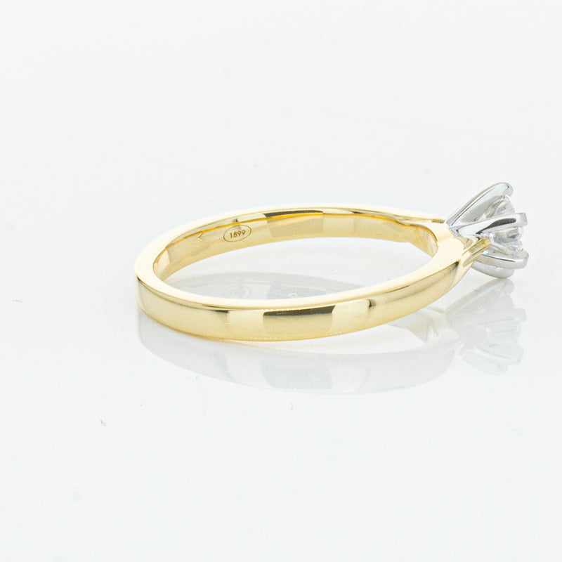 18ct Yellow Gold .50ct Diamond Capri Ring-Ring-Walker & Hall