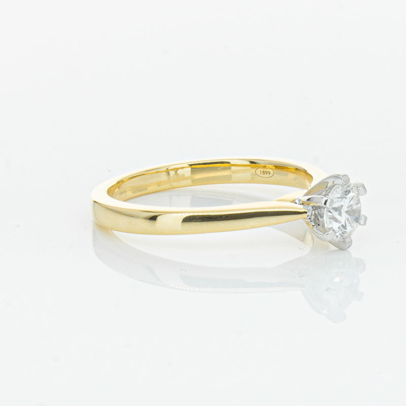 18ct Yellow Gold .50ct Diamond Capri Ring-Ring-Walker & Hall