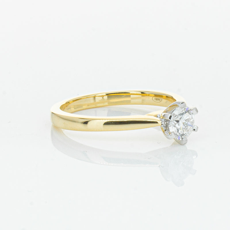 18ct Yellow Gold .50ct Diamond Capri Ring-Ring-Walker & Hall