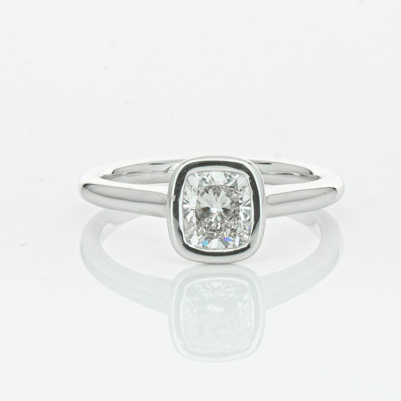18ct White Gold 1.02ct Cushion Cut Diamond Natalia Ring-Ring-Walker & Hall