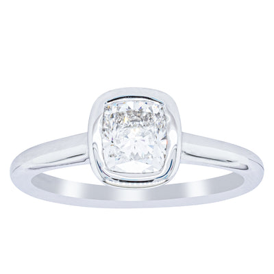18ct White Gold 1.02ct Cushion Cut Diamond Natalia Ring-Ring-Walker & Hall