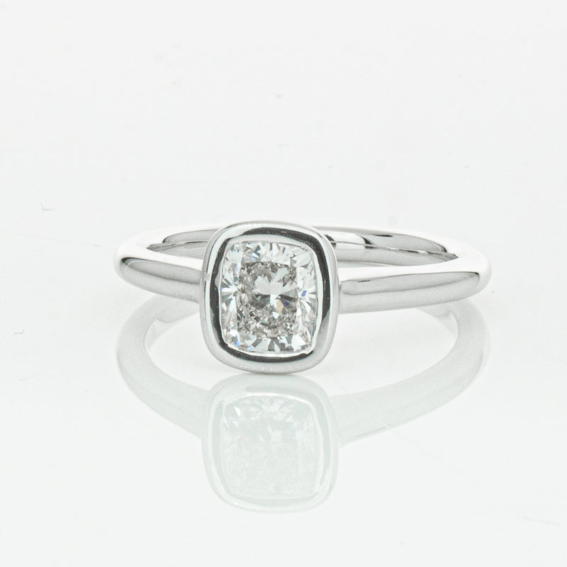 18ct White Gold 1.02ct Cushion Cut Diamond Natalia Ring-Ring-Walker & Hall