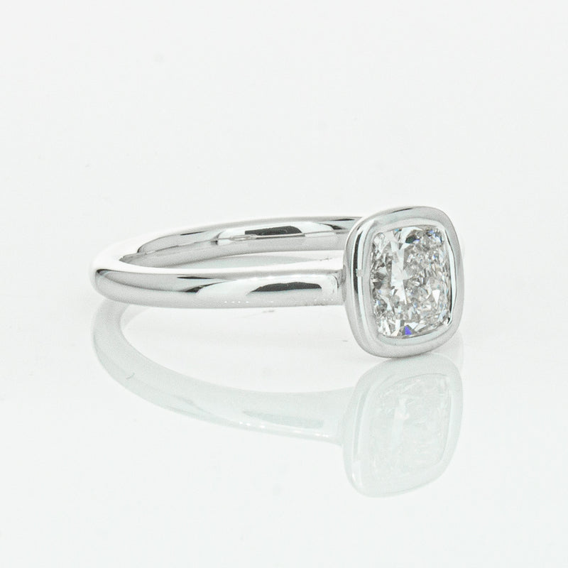 18ct White Gold 1.02ct Cushion Cut Diamond Natalia Ring-Ring-Walker & Hall