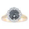 18ct Yellow Gold Black Diamond Ring-Ring-Walker & Hall