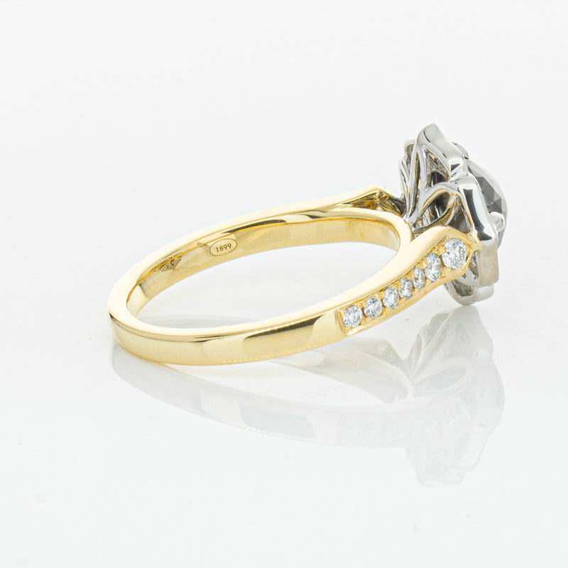 18ct Yellow Gold Black Diamond Ring-Ring-Walker & Hall