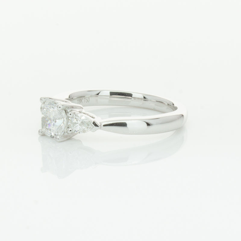 18ct White Gold .76ct Cushion Cut Diamond Ayla Ring-Ring-Walker & Hall