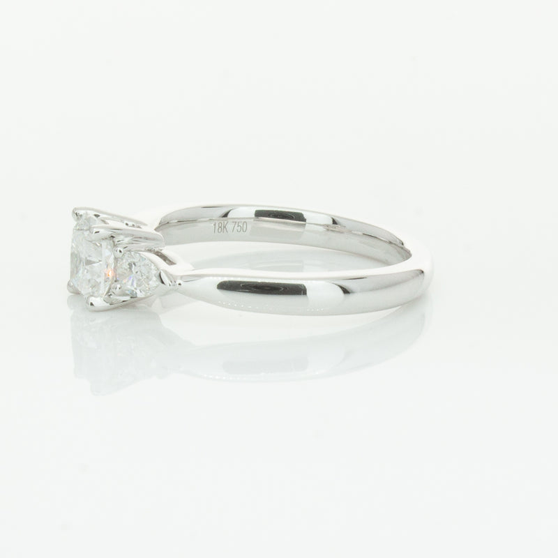 18ct White Gold .76ct Cushion Cut Diamond Ayla Ring-Ring-Walker & Hall
