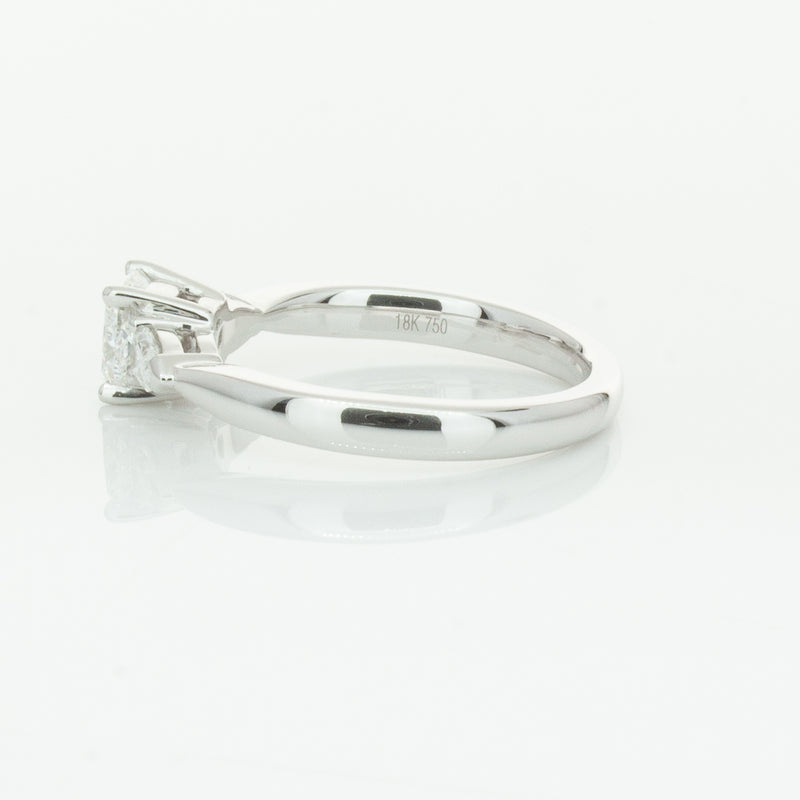 18ct White Gold .76ct Cushion Cut Diamond Ayla Ring-Ring-Walker & Hall