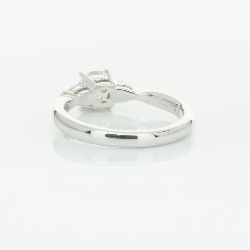 18ct White Gold .76ct Cushion Cut Diamond Ayla Ring-Ring-Walker & Hall